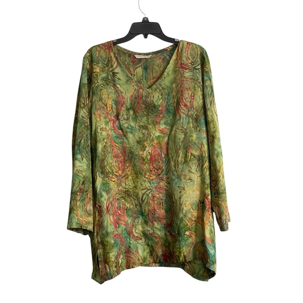 Soft Surroundings Medium Paisley Tunic Multicolor Artsy Fairy Boho Lagenlook